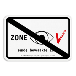 VIGILIS bord - Einde bewaakte zone - bewaking België