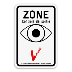Panneau VIGILIS - Contrôle de sortie - Suveillance Belge