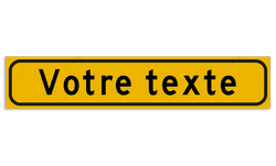 Plaque de voiture 500x100mm jaune FLUOR avec votre propre texte