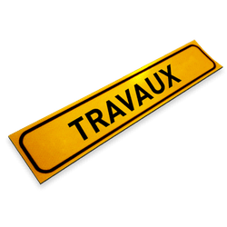 Autocollant réfléchissant "Travaux" – 1200x240 mm – Haute visibilité