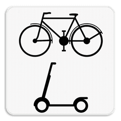 Panneau SB250 - M24 - Réservé aux bicyclettes et trottinettes