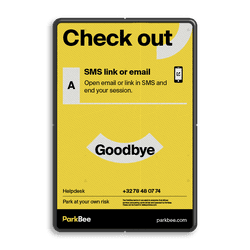 Informatiebord - Check out - 2:3 - ParkBee (EN)