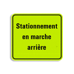 Plaque de numéro de maison Fluorescente 119x109mm - Texte