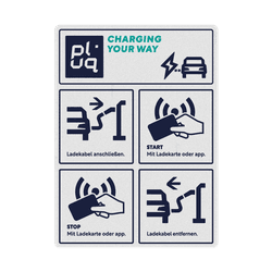 Instructiesticker Pluq (DE) - 100x135mm