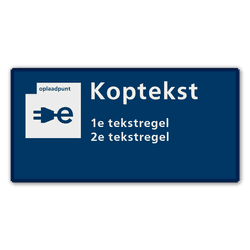 Communicatiebord Oplaadpunt - 320x160mm Reflecterend