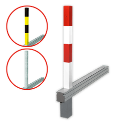 Neerklapbare parkeerpaal - inzinkbaar - 70x70mm met slot