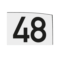 Sticker of magneetbord 150x100mm wit met zwart cijfer opdruk