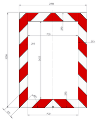 Kaderrand NL 2286x3208x293 rood/wit Silca/VPD | Klasse 3