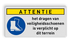 Veiligheidsbord veiligheidsschoenen verplicht