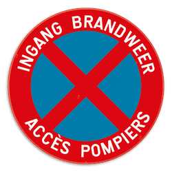 Parkeerbord - E1 - Toegang Brandweer - Tweetalig