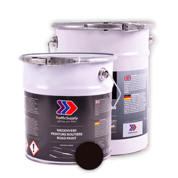 Peinture routi&egrave;re noire RAL 9005 - Seau de 6 kg