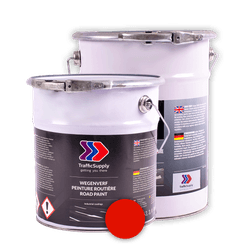 Peinture routière - Seau de 6kg - rouge RAL 3020