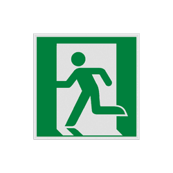 Vluchtroute bord – Nooduitgang links