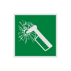 Vluchtroute bord – Nooduitgang Noodhamer