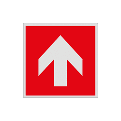 Brand bord met pictogram voor richting brandbestrijdingsmiddel