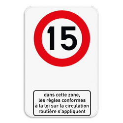 Panneau combiné - C43 - Légende (texte)