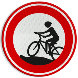 Verkeersbord - Verboden voor mountainbikers