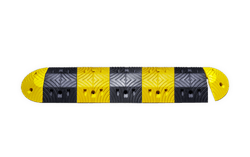 Verkeersdrempel rubber 5-10km/u - 70mm hoog - geel zwart