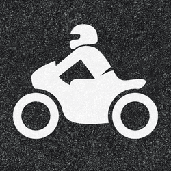 Marquage thermoplastique symbole moto - plusieurs dimensions