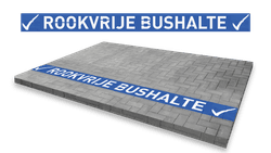 Wegmarkering Rookvrije Bushalte - wegenverf