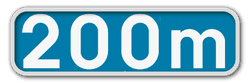Panneau G2000 - G type Ia - Indication d'une distance