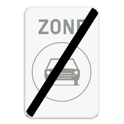 Zonebord SB250 ZC5/ &ndash; Einde