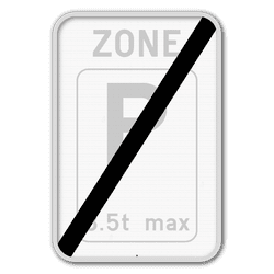 Panneau de signalisation ZE9T/