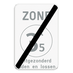 Verkeersbord SB250 ZC21T/ - Einde