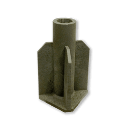 Socle en plastique pour poteau &Oslash; 51 mm ou &Oslash; 76 mm - 270 x 270 mm