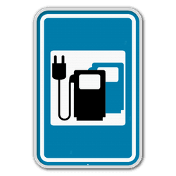 Panneau de signalisation F63 - Borne électrique