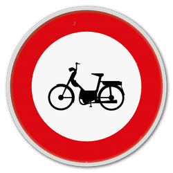 Panneau G2000 - C9 - Accès interdit aux conducteurs de cyclomoteurs