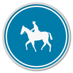 Panneau d'obligation G2000 D13 - Chemin obligatoire pour les cavaliers
