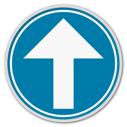 Panneau d'obligation G2000 D1a - Obligation de suivre tout droit