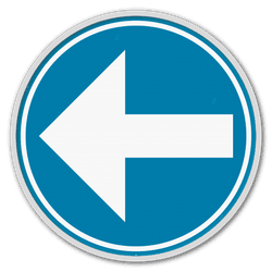 Panneau d'obligation G2000 D1b - Obligation de suivre &agrave; gauche
