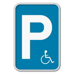Panneau de signalisation E9a mindervaliden