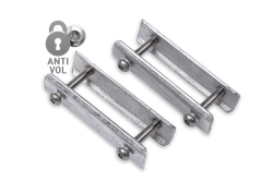 Kit de fixation antivol pour panneau sur cl&ocirc;ture ou grillage - lot de 2