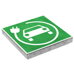 Dalle de signalisation pour borne de recharge &ndash; 300 x 300 mm