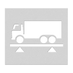 Wegmarkering spuitmal PVC (5mm) - Sjabloon weegbrug