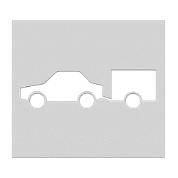 Pochoir voiture avec remorque - plusieurs dimensions