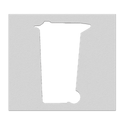 Pochoir emplacement poubelle et conteneur &agrave; d&eacute;chets - plusieurs dimensions