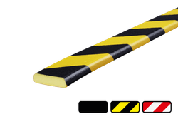 Stootbescherming kunststof - 40x11mm type F - zelfklevend of magnetisch