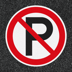 Marquage thermoplastique parking interdit - plusieurs dimensions