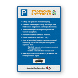 Informatiebord parkeerreglement G4S - Stadswonen Rotterdam - Reflecterend