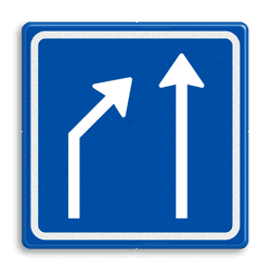 Verkeersbord RVV L04-2 - Pijlbord Voorsorteren