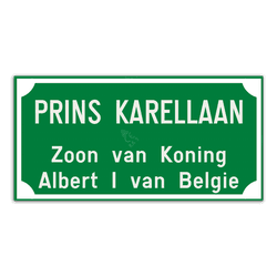 Personaliseerbaar straatnaambord Brugge