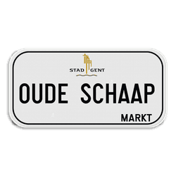 Personaliseerbaar Gents straatnaambord SB250