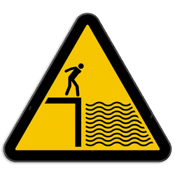 Panneau d'avertissement - Eaux profondes
