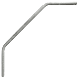 Schoorpaal staal - 1500mm - buis Ø48mm