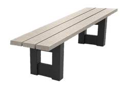 Banc public sans dossier - Bicolore - Modèle London