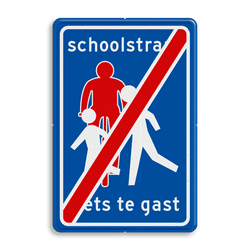 Verkeersbord RVV G16 - einde schoolstraat